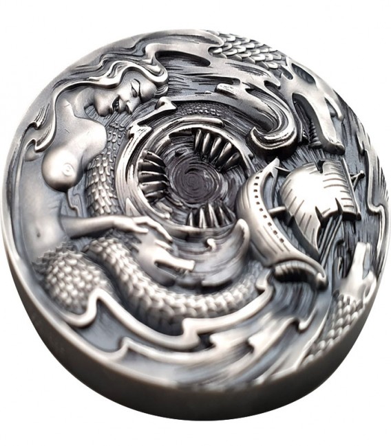 Silver-gilt emblema (medallion) representing Scylla Greek …