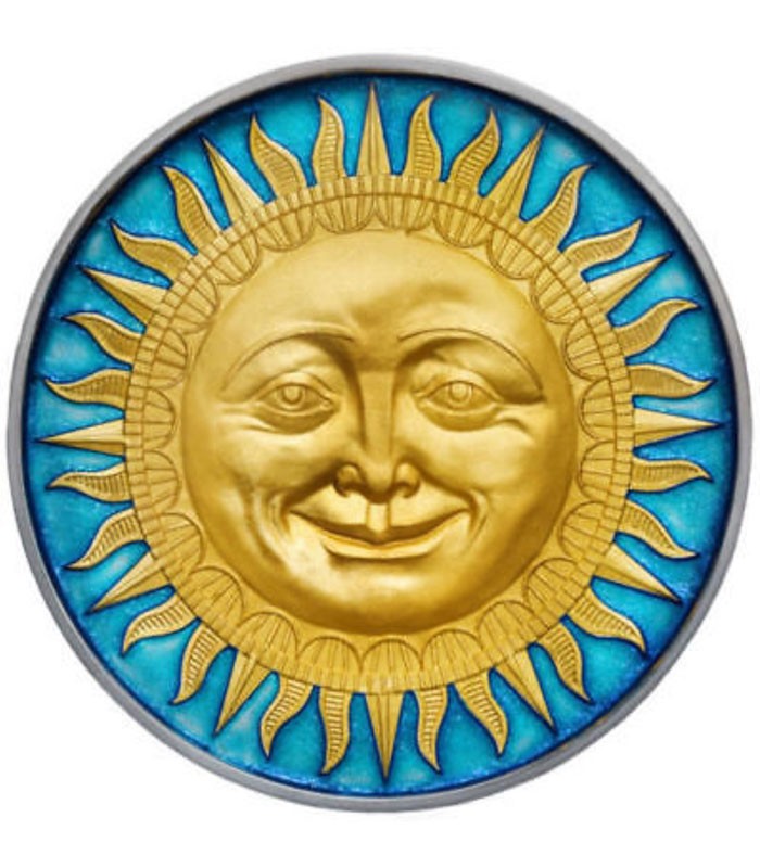 SUN Celestial Bodies 2 Oz Silver Coin 5 Niue 2017 Treasure World